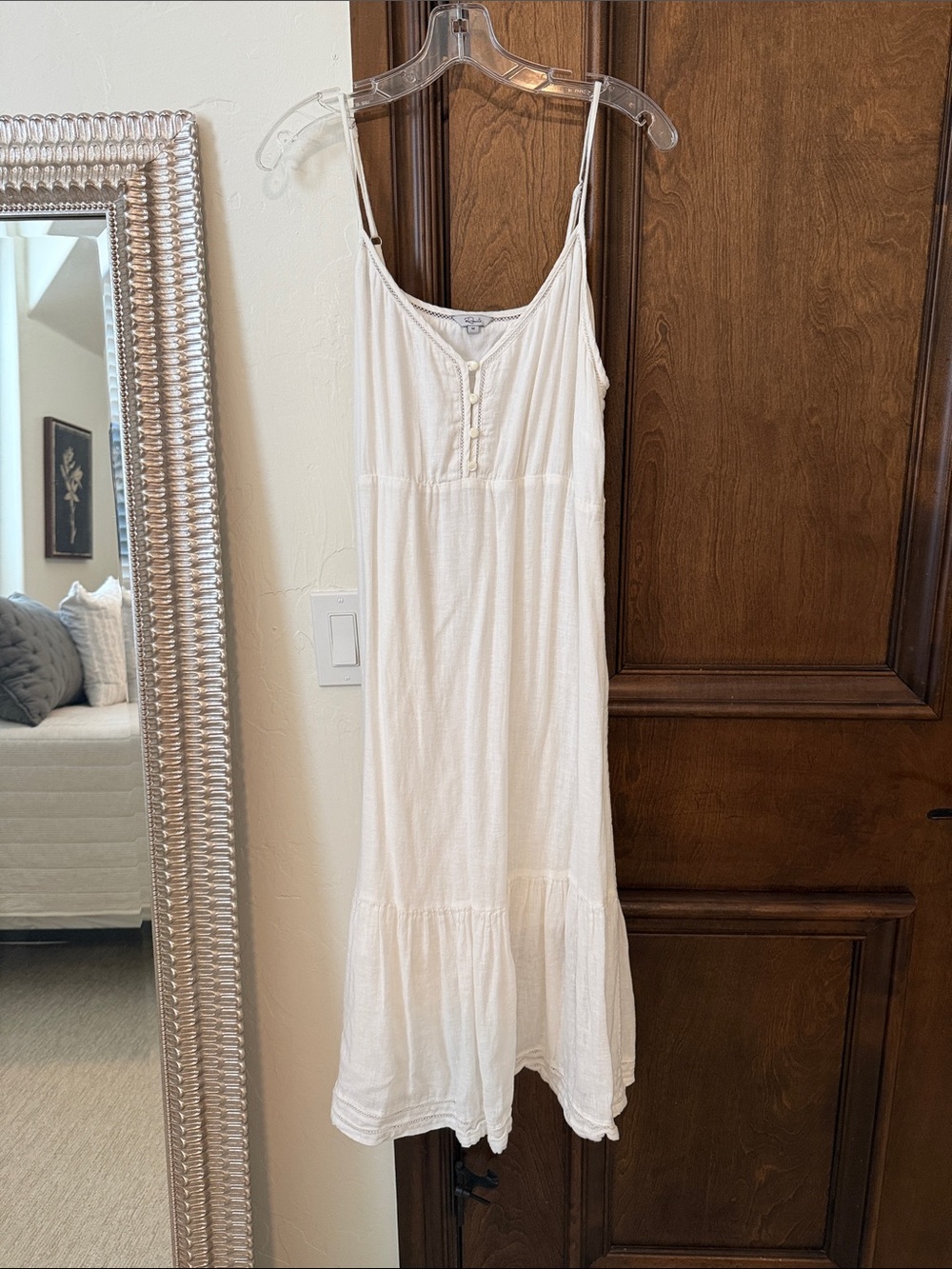 Rails White Button-Front Sundress